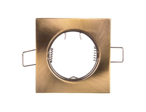 Sufitowa oprawa punktowa PORTO, IP20, kwadrat, patyna, TYP DS10
