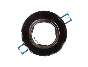 Sufitowa oprawa punktowa BRILLANTE, szkło, CZARNY kryształ, okrągła