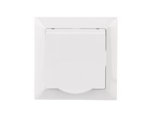 PREMIUM Gniazdo pojedyncze z/u 16A 250V z klapką IP44 białe GPT-16 PrH