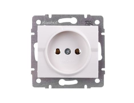 LOGI Gniazdo pojedyncze 2P śrubowe 16A 250V Biały 25084