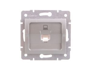 LOGI Gniazdo komputerowe pojedyncze (RJ45Cat 5e Jack) Srebrny 25226