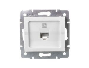 LOGI Gniazdo komputerowe pojedyncze (RJ45Cat 6 Jack) Biały 25109