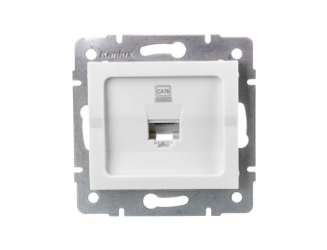 LOGI Gniazdo komputerowe pojedyncze (RJ45Cat 6 Jack) Biały 25109