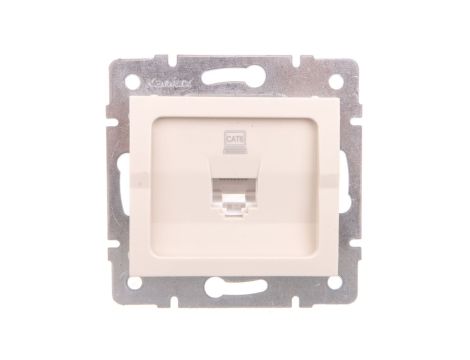 LOGI Gniazdo komputerowe pojedyncze (RJ45Cat 6 Jack) Kremowy 25168