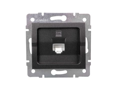 LOGI Gniazdo komputerowe pojedyncze (RJ45Cat 6 Jack) Grafit 25286