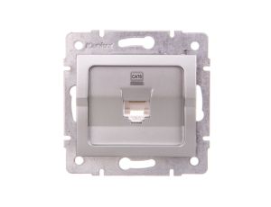 LOGI Gniazdo komputerowe pojedyncze (RJ45Cat 6 Jack) Srebrny 25227