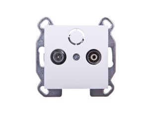 Lumina Gniazdo antenowe RTV przelotowe białe WL3020