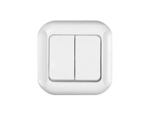 TOPAZ-BIS Łącznik podwójny z podświetleniem biały WP-3Tb/S