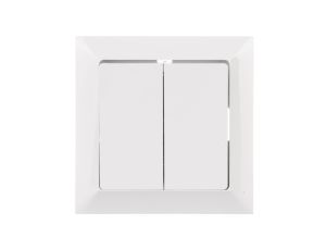 PREMIUM Łącznik podwójny z podświetleniem biały WP-3 Pr/S