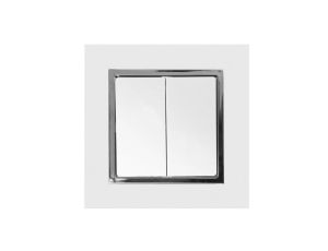 MAGIC Łącznik podwójny z podświetleniem biały/chrom WP-3 M/S