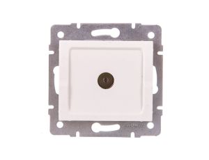 LOGI Gniazdo antenowe typu F przelotowe Biały 25097