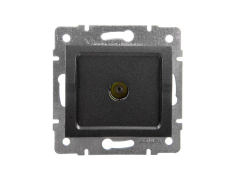 LOGI Gniazdo antenowe typu F przelotowe Grafit 25274