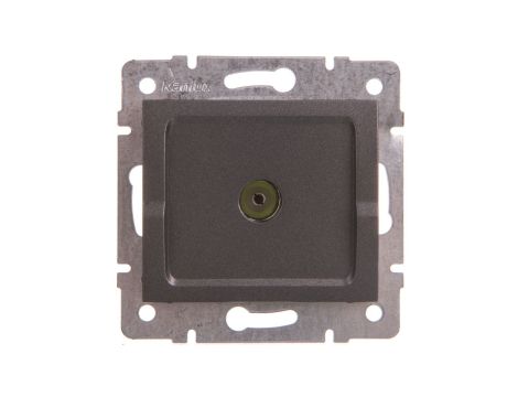 LOGI Gniazdo antenowe typu F końcowe Grafit 25275