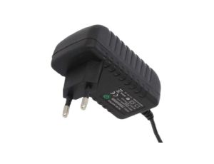 POSB09100A 9V/1A/9W Czarny, adapter horyzontalny, gniazdo AC:CEE7/16. wtyk DC:2.1/5.5(+)