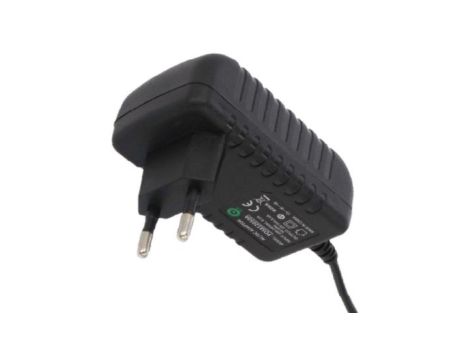 POSB09100A 9V/1A/9W Czarny, adapter horyzontalny, gniazdo AC:CEE7/16. wtyk DC:2.1/5.5(+)