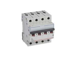 Wyłącznik nadprądowy S bezpiecznik 4-fazowy C6 (C 6A) 4-biegunowy 4P (400V AC) 4-modułowy TX3 Legrand