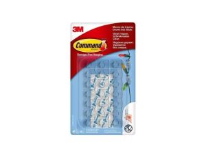 Przezroczyste haczyki dekoracyjne do wieszania ozdób (40szt haczyków + 48szt mini pasków) 3M COMMAND