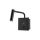 Kinkiet hotelowy LED 3W 180lm NW 3000K z włącznikiem i gniazdem USB ciepła czarny IP20 V-TAC VT-2943