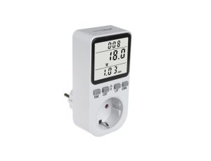 Miernik energii GreenBlue, watomierz, typ F, 220-240V AC, 50Hz, max. obciążenie 16A, IP20, wbudowana bateria, GB364 F