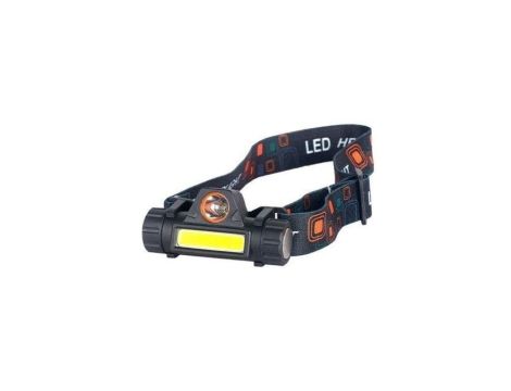 Latarka czołowa LED 1W COB 90lm + 1W LED 100lm IP20 akumulatorowa XUDO
