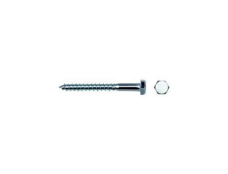 Wkręt do drewna z łbem sześciokątnym DIN 571 8x80/48mm, ocynkowany na niebiesko /opak. = 100 szt./ (9880571) CELO