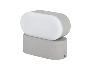 Lampa ścienna obrotowa 350st LED 6W 660lm WW 3000K szara IP65 V-TAC VT-816