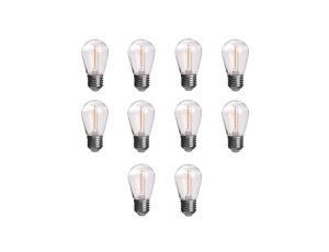 Żarówka LED E27 230V 1W 60lm kula biała ciepła 10 sztuk do girland