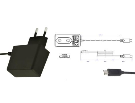 POSC05200A-micro Zasilacz adapter 10W 5V 2A z wtykiem DC - micro USB