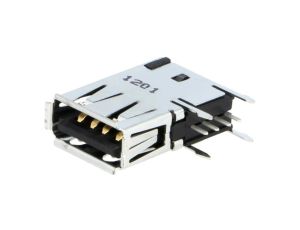 292336-1 Gniazdo USB A na PCB THT PIN: 4 boczne, kątowe 90
