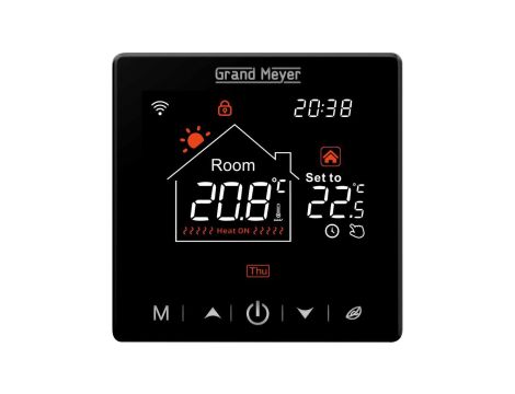 Programowalny termostat SN-20 z Wi-Fi (czarny)