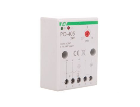 Przekaźnik czasowy 10A 1-15min 24V AC/DC z opóźnionym odpadaniem PO-405 24V AC/DC