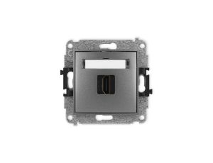 MINI Mechanizm gniazda pojedynczego HDMI 2.1, 8K grafitowy 11MHDMI-5