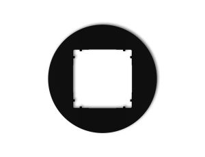 MINI Ramka uniwersalna pojedyncza okrągła z tworzywa czarny mat 12MRTO-1