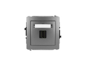 DECO Mechanizm gniazda pojedynczego HDMI 2.1, 8K grafitowy 11DHDMI-5
