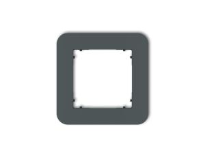 MINI Ramka uniwersalna pojedyncza zaokrąglona z tworzywa grafitowy mat 28MRTZ-1