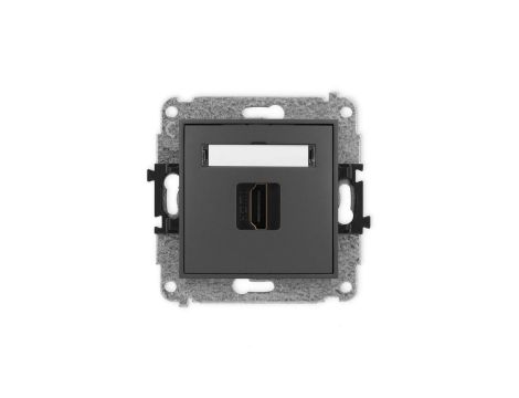 MINI Mechanizm gniazda pojedynczego HDMI 2.1, 8K grafitowy mat 28MHDMI-5