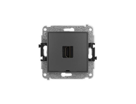 MINI Mechanizm gniazda pojedynczego HDMI 2.1, 8K, bez pola opisowego grafitowy mat 28MHDMIBO-5