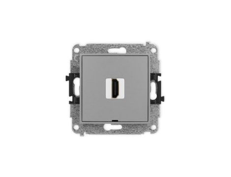 MINI Mechanizm gniazda pojedynczego HDMI 2.1, 8K, bez pola opisowego szary mat 27MHDMIBO-5