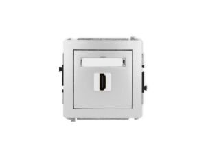 DECO Mechanizm gniazda pojedynczego HDMI 2.1, 8K srebrny metalik 7DHDMI-5