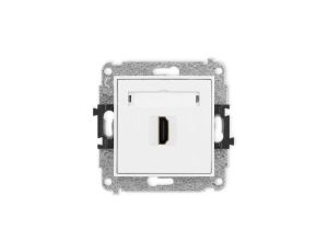 MINI Mechanizm gniazda pojedynczego HDMI 2.1, 8K biały MHDMI-5