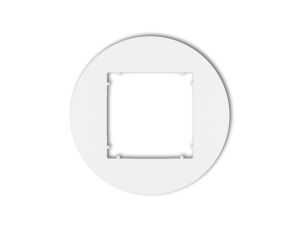 MINI Ramka uniwersalna pojedyncza okrągła z tworzywa biały mat 25MRTO-1