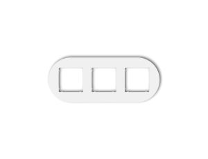 MINI Ramka uniwersalna potrójna okrągła z tworzywa biały MRTO-3