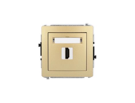 DECO Mechanizm gniazda pojedynczego HDMI 2.1, 8K złoty 29DHDMI-5