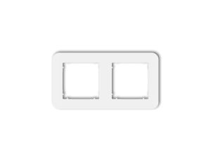 MINI Ramka uniwersalna podwójna zaokrąglona z tworzywa biały MRTZ-2