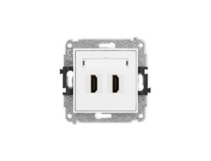 ICON Mechanizm gniazda podwójnego HDMI 2.1, 8K biały IHDMI-6