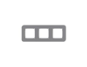 MINI Ramka uniwersalna potrójna zaokrąglona z tworzywa szary mat 27MRTZ-3
