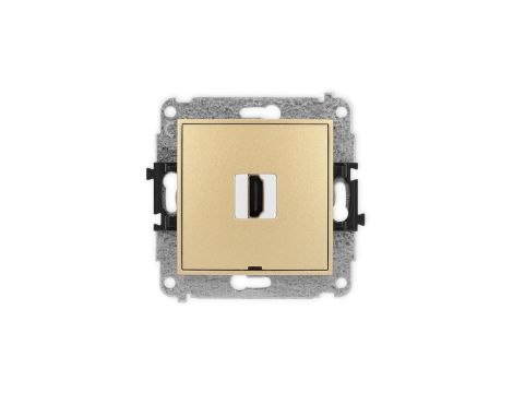 MINI Mechanizm gniazda pojedynczego HDMI 2.1, 8K, bez pola opisowego złoty 29MHDMIBO-5