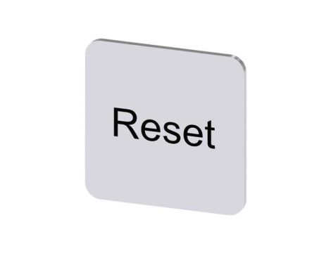 Etykieta samoprzylepna do kaset 22x22mm srebrna inskrypcja /Reset/ SIRIUS ACT 3SU1900-0AF81-0DU0 /10szt./