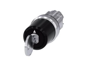 SIRIUS ACT PRZEŁĄCZNIK Z KLUCZEM CES 22MM OKRĄGŁY METAL BŁYSZCZĄCY NR ZAMKA SSG10 Z 2 KLUCZAMI 3 POZ. I-O-II 3SU1050-5BN010AA0