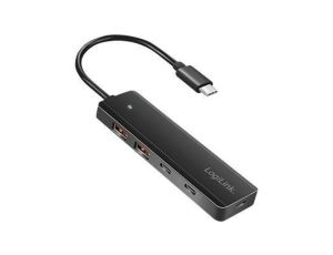 UA0412 Hub USB, USB A gniazdo x2, USB C gniazdo x3, USB C wtyk, USB 3.2